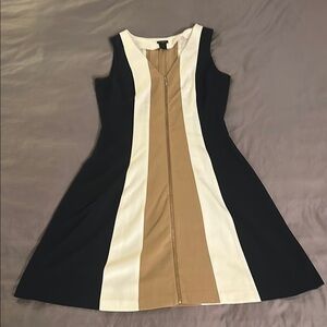Ann Taylor colorblock sleeveless zipper dress